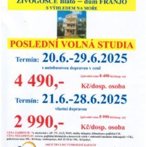 Poslední volná studia Chorvatsko – Živogošče dům Franjo – autobusová doprava v ceně zájezdu v termínu 20.6. – 29.6.2025