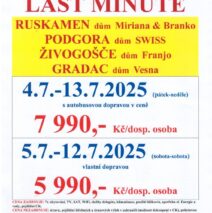 LAST MINUTE – CHORVATSKO – RUSKAMEN, PODGORA, ŽIVOGOŠČE, DRVENIK, GRADAC V TERMÍNU 4.7. – 13.7.2025