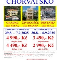 29.8. – 7.9.2025 SUPER LAST MINUTE CHORVATSKO