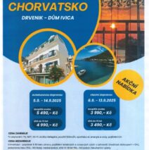 Chorvatsko – letovisko Gradac – dům Vesna a letovisko Drvenik – dům Ivica v termínu 5.9. – 14.9.2025