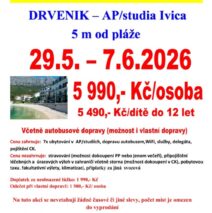 29.5. – 7.6.2026 Chorvatsko – Drvenik