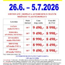 Chorvatsko 26.6. – 5.7.2026  Tučepi, Podgora, Živogošče, Drvenik, Gradac