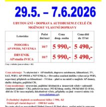 Chorvatsko 29.5. – 7.6.2026 Podgora, Drvenik