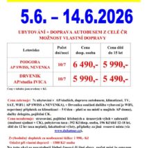 Chorvatsko 5.6. – 14.6.2026  Podgora, Drvenik