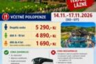 Polsko – Chocholow – Termální lázně v termínu 14.11. – 17.11.2026 včetně polopenze
