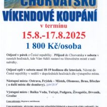 Chorvatsko – víkendové koupání v letovisku Baška Voda, Tučepi, Podgora, Živogošče, Drvenik, Gradac v termínu 15.8. – 17.8.2025