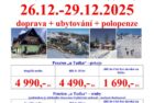 26.12. – 29.12.2025 Polsko – termální lázně Chocholow