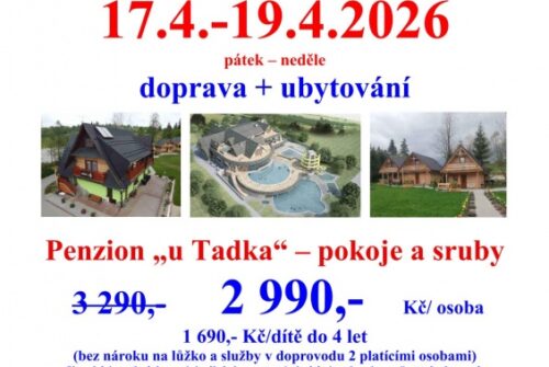 17.4.-19.4.2026 Termální lázně Chocholow – Polsko