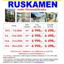 LAST MINUTE Chorvatsko – Ruskamen červen 2026