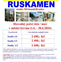 Chorvatsko – Ruskamen – červen 2026 – možnost volitelného počtu nocí (vlastní doprava)