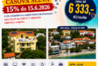 AKCE – CHORVATSKO – LETOVISKO GRADAC V MĚSÍCÍ ČERVENEC A SRPEN ČASOVÁ SLEVA 15% DO 15.6.2026