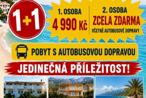 26.6. – 5.7.2026 LAST MINUTE Chorvatsko – Podgora, Drvenik, Živogošče, Gradac