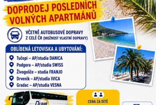 14.8. -23.8.2026 LAST MINUTE Chorvatsko