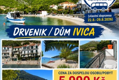 21.8. – 30.8.2026 LAST MINUTE Chorvatsko