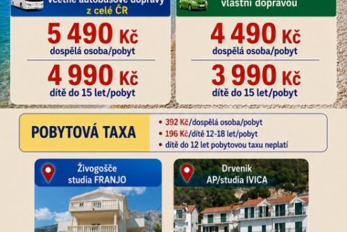 28.8. – 6.9.2026 LAST MINUTE Chorvatsko