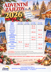 Adventní zájezdy 2026