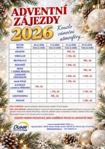 ADVENTNÍ ZÁJEZDY 2026
